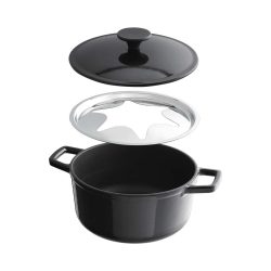 Kisag - Fleischfondue-Caquelon, 20CM/2.3L, Black