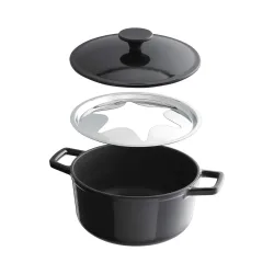 Kisag, Kisag - Fleischfondue-Caquelon, 20CM/2.3L, Black
