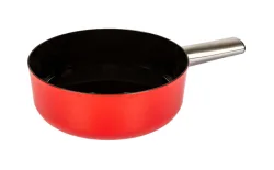 Stöckli Käsefonduecaquelon Emotion – Fondue Caquelon – schwarz / rot