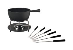 Stöckli Käsefonduegarnitur Aragon Large Classic, 22cm – Fondue Set – schwarz
