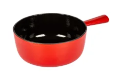 Stöckli Käsefonduecaquelon Classic 24 cm rot/schwarz – Fondue Caquelon
