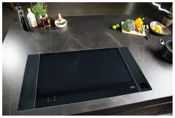 Wesco ML Basso Flex 501 schwarz Plasma, Muldenlüfter, Tiefe 501 mm Kochfeld mit integriertem Dunstabzug