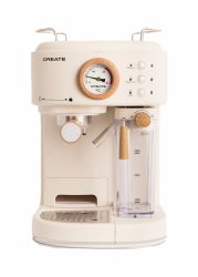 CREATE Thera Matt Pro crema Halbautomatische Espressomaschine – Siebträgermaschine/Espressomaschine – creme