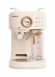 CREATE Thera Matt Pro crema Halbautomatische Espressomaschine – Siebträgermaschine/Espressomaschine – creme