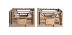 Schou Aufbewahrungsbox L 2er Set Faltbar Braun