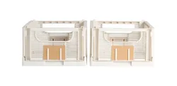 Schou Aufbewahrungsbox L 2er Set Faltbar Weiss