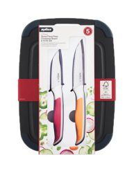 Zyliss Schneidebrett & 2-teiliges Messer-Set E910067 – Küchenmesser