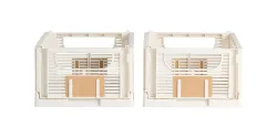 Schou Aufbewahrungsbox M 2er Set Faltbar Weiss