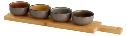 SCHOU - Apero-Set, mit 4 Schalen, 5 Stücke, Spacegrau