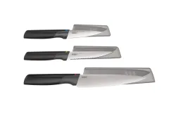 Joseph Joseph Elevate Küchenmesser Set 3 tlg. Schwarz