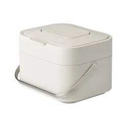 Abfalleimer Joseph Joseph Stack Beige Kunststoff 16 cm 4 l - Farbe: sand - Material: Kunststoff/Polypropylen - Abfalleimer