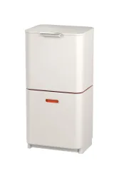 Recyclingstation Joseph Joseph Totem Grau ABS/Stahl 81.5 cm 60 l - Farbe: stein - Material: Stahl/ABS - Recyclingstation