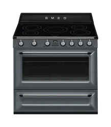 Smeg Victoria TR90IGR2 Freistehender Herd – Kochherd freistehend – grau