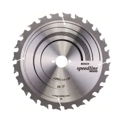 Bosch Accessories Standard for Wood Speed 2608640680 Hartmetall Kreissägeblatt 250 x 30 x 3.2 mm Zähneanzahl: 24 1 St.