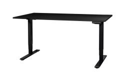 CONTINI, Unsere Neuheiten, CONTINI höhenverstellbarer Bürotisch 1.6x0.8m schwarz / Gestell schwarz RAL 9005, Produkte & Wohnen