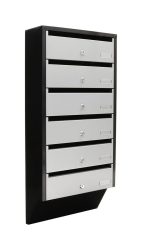 Rottner T06368 Depot 6 Briefkastenanlage Silber Schwarz