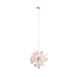 Pendellampe Explosion Edelstahl Metall B 65 H 65 cm - Farbe: chrom - Material: Metall/Glas - Pendellampe