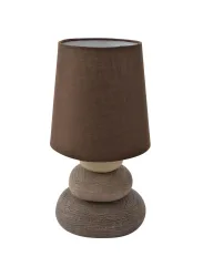 Näve Stoney Tischleuchte Keramik Dunkelbraun 31 cm
