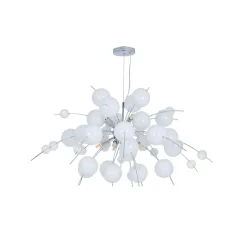 Pendellampe Explosion Edelstahl Metall B 98 H 150 cm - Farbe: chrom - Material: Metall/Glas - Pendellampe