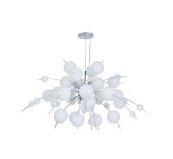 Pendellampe Explosion Edelstahl Metall B 98 H 150 cm - Farbe: chrom - Material: Metall/Glas - Pendellampe