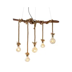 Näve LED-Pendellampe Rope Natur | 40 W | 100 × 21 cm