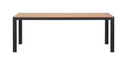 Schou Gartentisch Noah 205x90cm Schwarz/Teak