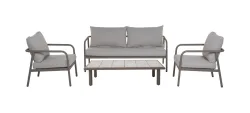 Schou Gartenlounge Olga 4 teilig Dusty Walnuss