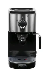 Bestron Espressomaschine AES800STE – Siebträgermaschine/Espressomaschine – edelstahl / schwarz