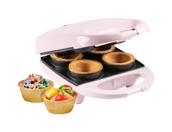 Bestron Mini Waffelbecher Maker AWCM4P – Waffeleisen/Brezeleisen – pink