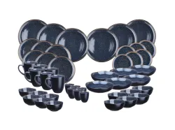 BJÖRN - Geschirr-Set IRIS - 48 Stück - Dunkelblau, 48STK