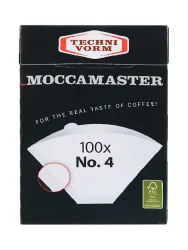 Moccamaster Filterpaper No. 4 (100 pcs) Filterpapier – Diverses Kaffeemaschinen & Teemaschinen Zubehör