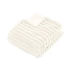 Tiseco - Decke Rabbit Stripe, Rabbit Stripe Decke, 130 x 170 cm, Elfenbein