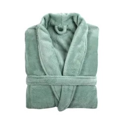 Tiseco - Bademantel COSY Mikroflanell, für Damen, Grün, Größe S/M