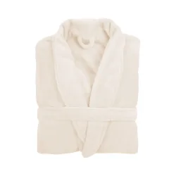 Tiseco - Bademantel COSY Mikroflanell, für Damen, Elfenbein, Größe S/M