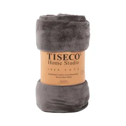 Tiseco - Kuscheldecke COSY Mikroflanel, COSY Mikroflanel Kuscheldecke, 130 x 160 cm, Grau