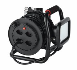 Schoenenberger 300.bk - Kabelrolle mit LED Licht (Schwarz)