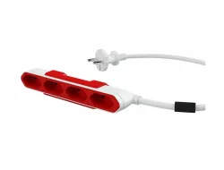 POWERCUBE Socket-rail red/white 66.9121 4x Typ 13 plug