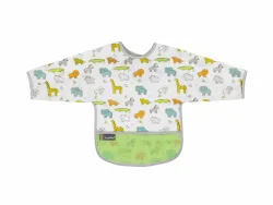 Kushies CleanBib Lätzchen mit Ärmeln 6-12 Monate Safari