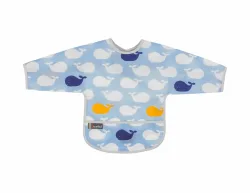 Kushies CleanBib Lätzchen mit Ärmeln 12-24 Monate Wale