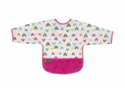 Kushies CleanBib Lätzchen mit Ärmeln 2-4 Jahre Herzen