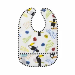 Kushies CleanBib Lätzchen ohne Ärmel 6-12 Monate Vögel