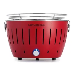 LotusGrill Small rot G280 Holzkohlegrill – Holzkohlegrill/Kohlegrill – fire red