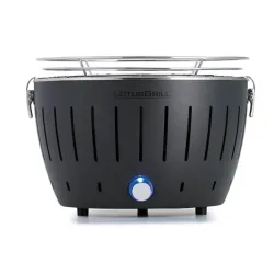 LotusGrill Small grau G280 Holzkohlegrill – Holzkohlegrill/Kohlegrill – anthrazitgrau