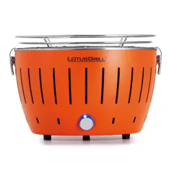 LotusGrill Small orange G280 Holzkohlegrill – Holzkohlegrill/Kohlegrill – mandarinorange