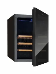 Trisa Weinklimaschrank, 118l, schwarz Weinlagerschrank – Weinkühlschrank freistehend