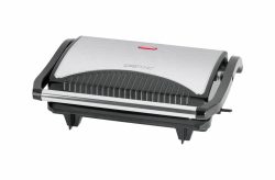 Clatronic MG 3519 Tisch Kontakt-Grill Schwarz, Edelstahl