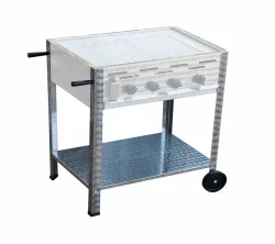 Blaser Trösch Untergestell fahrbar für PROFI 4 Zubehör – Grill Ablage/Grill Rollwagen/Grill Erweiterung – chromstahl