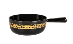 Stöckli Classic Käsefonduecaquelon Alpaufzug schwarz