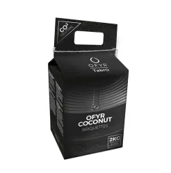 OFYR Coconut Briketts 2 kg – Holzkohle/Briketts/Grill Anzünder – schwarz