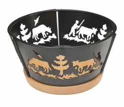 Heidi Cheese Line - Heidi Cheese Brotkorb Alpes Buchenholz, Ø 20cm, One Size, Schwarz